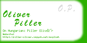 oliver piller business card